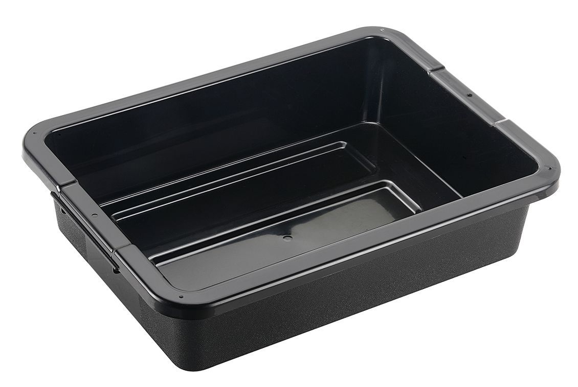 Image of Black Plastic STORAGE TUB